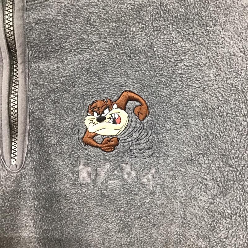 古着 USED ジャケット、上着 ジャケット、ブレザー フリースジャケット プルオーバー スタンドネック M ロゴ、文字 灰 / グレー /  メンズ USED 古着 中古 10147515