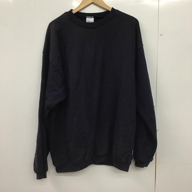 古着 USED トレーナー 長袖 長袖トレーナー スウェット クルーネック プルオーバー XXL 無地 紺 / ネイビー /  メンズ USED 古着 中古 10147516
