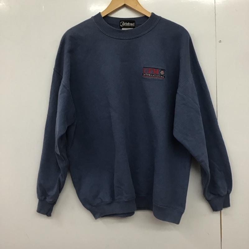 古着 USED トレーナー 長袖 長袖トレーナー スウェット クルーネック プルオーバー XL ロゴ、文字 青 / ブルー /  メンズ USED 古着 中古 10147517