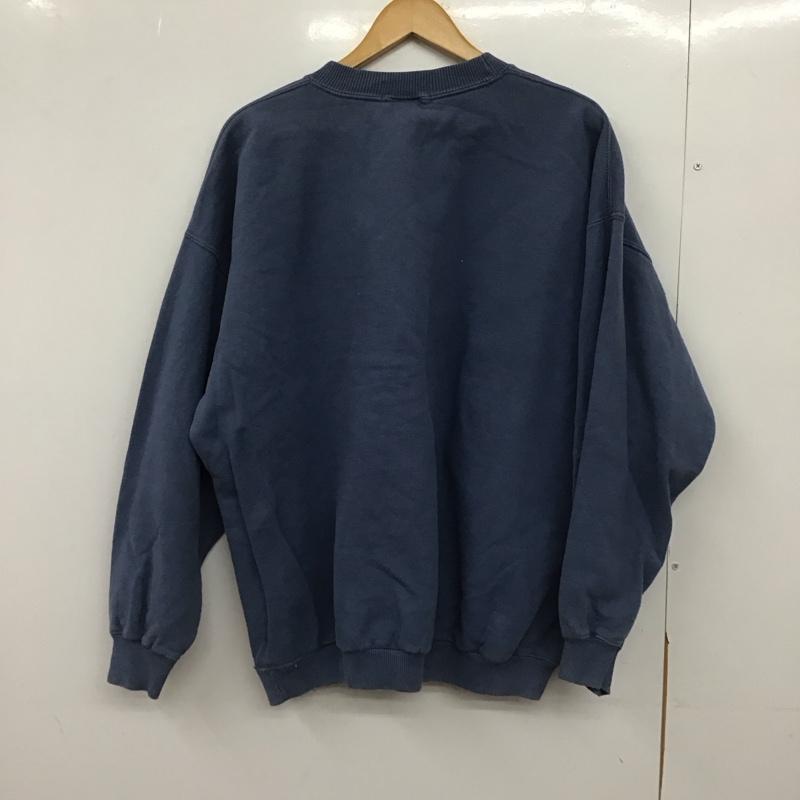 古着 USED トレーナー 長袖 長袖トレーナー スウェット クルーネック プルオーバー XL ロゴ、文字 青 / ブルー /  メンズ USED 古着 中古 10147517