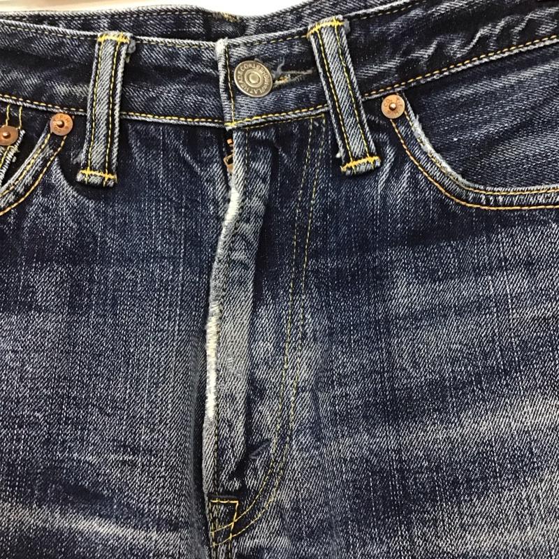 フラットヘッド FLATHEAD パンツ デニム、ジーンズ デニムパンツ スリムパンツ カジュアルパンツ mk-dp001 32インチ ダメージ加工 インディゴ / インディゴ /  メンズ USED 古着 中古 10147522