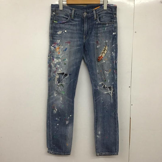 ポロラルフローレン POLO RALPH LAUREN パンツ デニム、ジーンズ デニムパンツ スリムパンツ カジュアルパンツ ストレッチパンツ 26インチ ダメージ加工 マルチカラー / マルチカラー /  メンズ USED 古着 中古 10147523