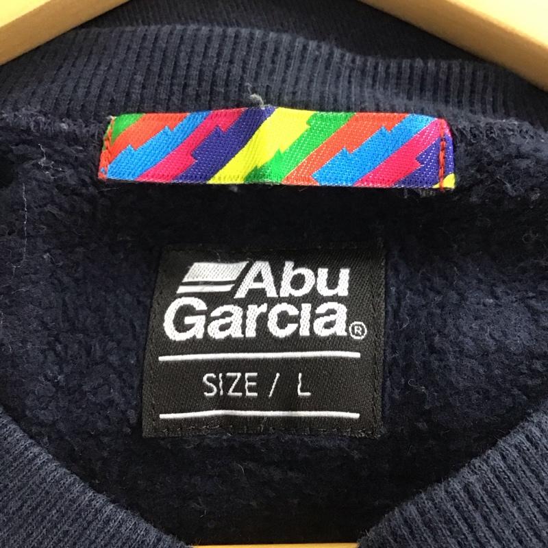 古着 USED トレーナー 長袖 長袖トレーナー スウェット クルーネック プルオーバー AbuGarcia L ロゴ、文字 紺 / ネイビー /  メンズ USED 古着 中古 10147526