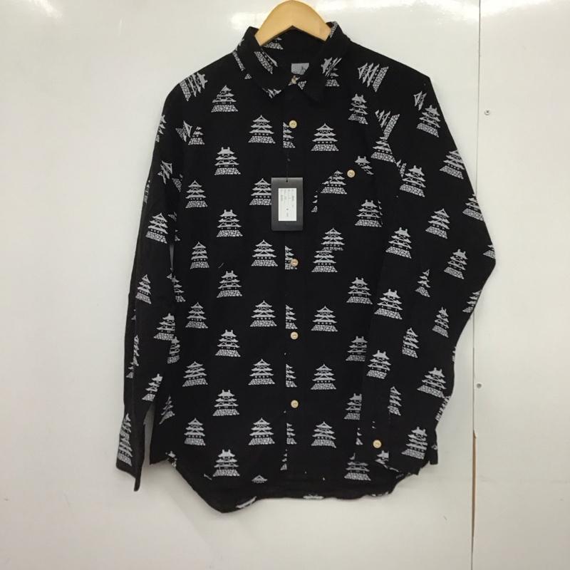 ゴースローキャラバン go slow caravan シャツ、ブラウス 長袖 長袖シャツ プリントシャツ カラーシャツ 5 プリント 黒 / ブラック /  メンズ USED 古着 中古 10147538
