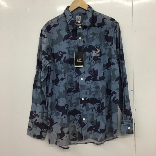 ゴースローキャラバン go slow caravan シャツ、ブラウス 長袖 長袖シャツ プリントシャツ カラーシャツ 5 プリント 青 / ブルー /  メンズ USED 古着 中古 10147539