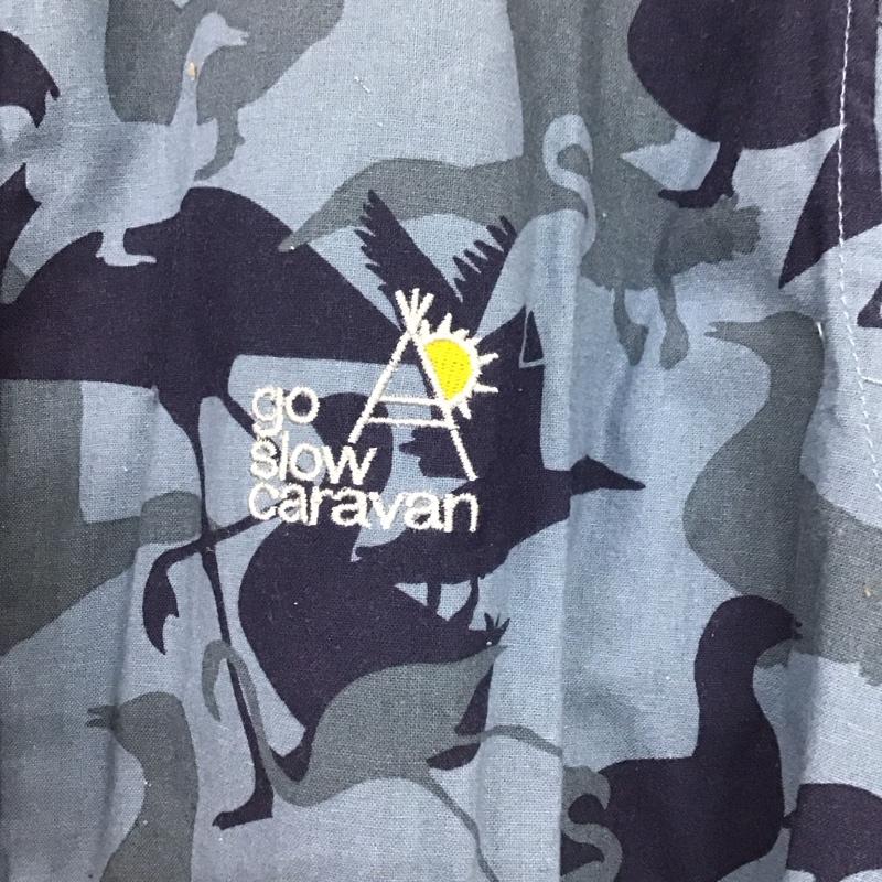 ゴースローキャラバン go slow caravan シャツ、ブラウス 長袖 長袖シャツ プリントシャツ カラーシャツ 5 プリント 青 / ブルー /  メンズ USED 古着 中古 10147539