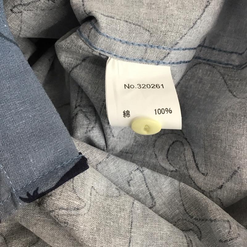 ゴースローキャラバン go slow caravan シャツ、ブラウス 長袖 長袖シャツ プリントシャツ カラーシャツ 5 プリント 青 / ブルー /  メンズ USED 古着 中古 10147539