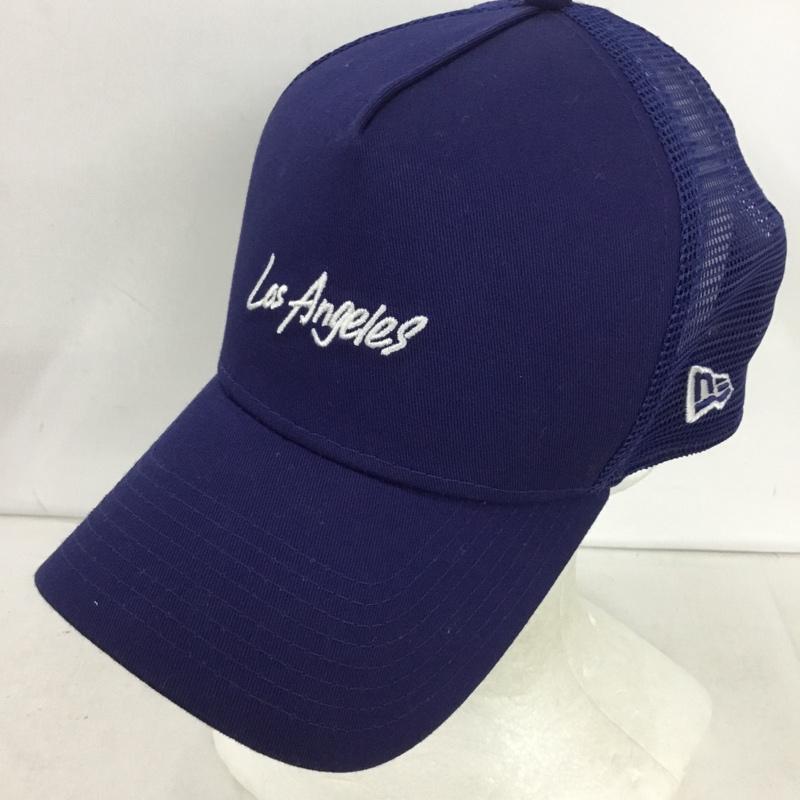 ニューエラ NEW ERA 帽子 キャップ Los Angeles メッシュキャップ ロゴ、文字 青 / ブルー /  メンズ USED 古着 中古 10147562