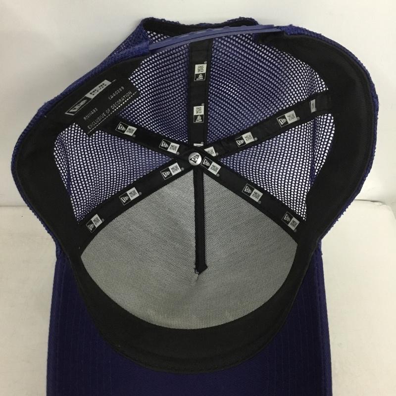 ニューエラ NEW ERA 帽子 キャップ Los Angeles メッシュキャップ ロゴ、文字 青 / ブルー /  メンズ USED 古着 中古 10147562