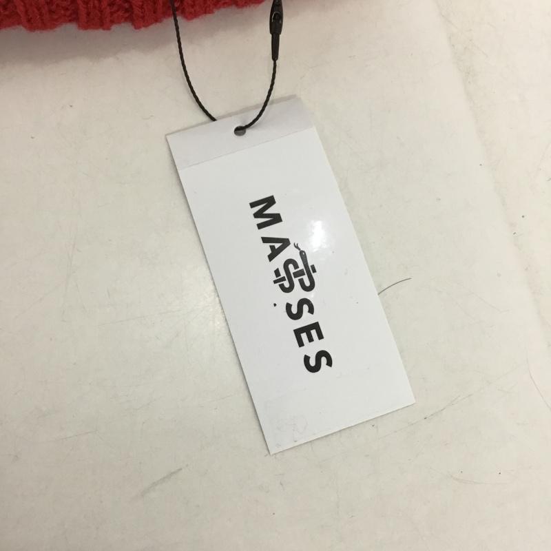 マシス MASSES 帽子 ニット帽 FREE 無地 赤 / レッド /  メンズ USED 古着 中古 10147567