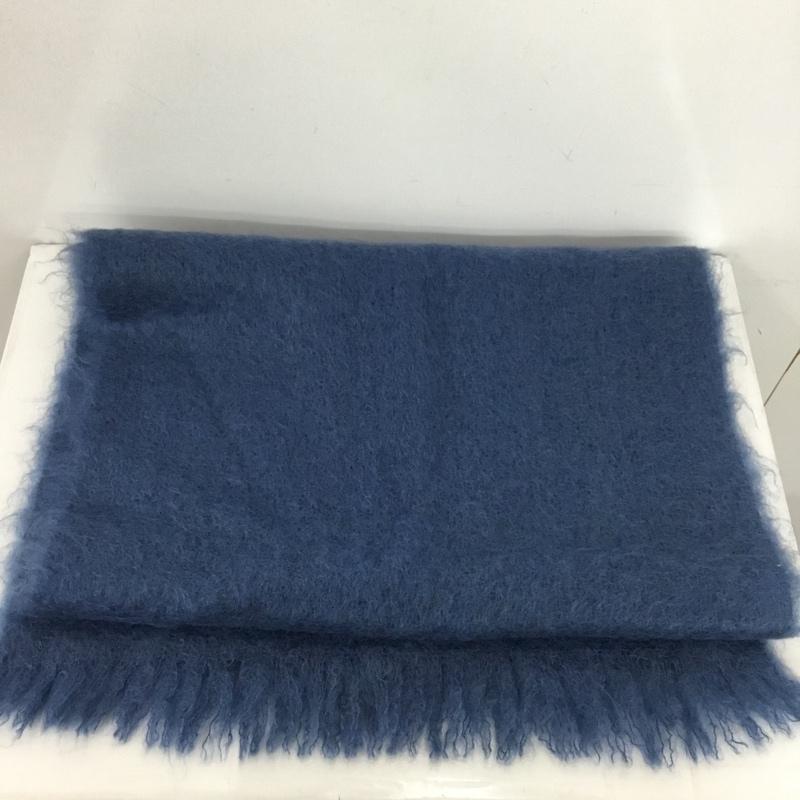 古着 USED マフラー マフラー GLEN CREE モヘア ワンポイント 青 / ブルー /  メンズ USED 古着 中古 10147568