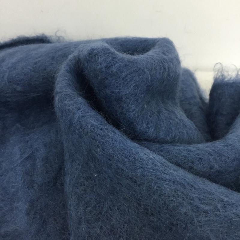 古着 USED マフラー マフラー GLEN CREE モヘア ワンポイント 青 / ブルー /  メンズ USED 古着 中古 10147568
