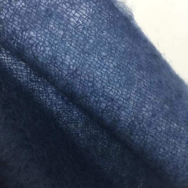 古着 USED マフラー マフラー GLEN CREE モヘア ワンポイント 青 / ブルー /  メンズ USED 古着 中古 10147568