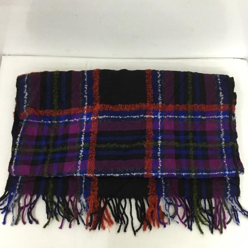 ケンゾー KENZO マフラー マフラー フリンジ ストール チェック マルチカラー / マルチカラー /  メンズ USED 古着 中古 10147569
