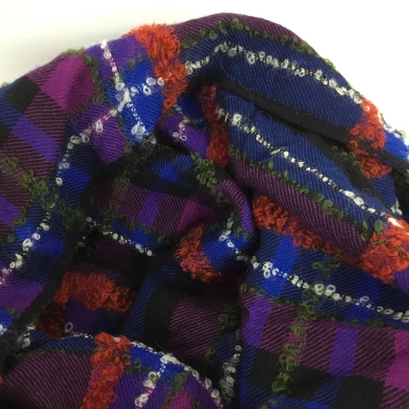 ケンゾー KENZO マフラー マフラー フリンジ ストール チェック マルチカラー / マルチカラー /  メンズ USED 古着 中古 10147569