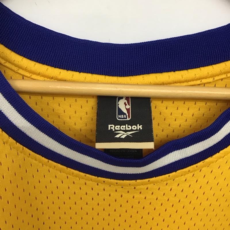 リーボック Reebok タンクトップ タンクトップ タンクトップ ノースリーブカットソー クルーネック XXL ロゴ、文字 黄 / イエロー /  メンズ USED 古着 中古 10147584