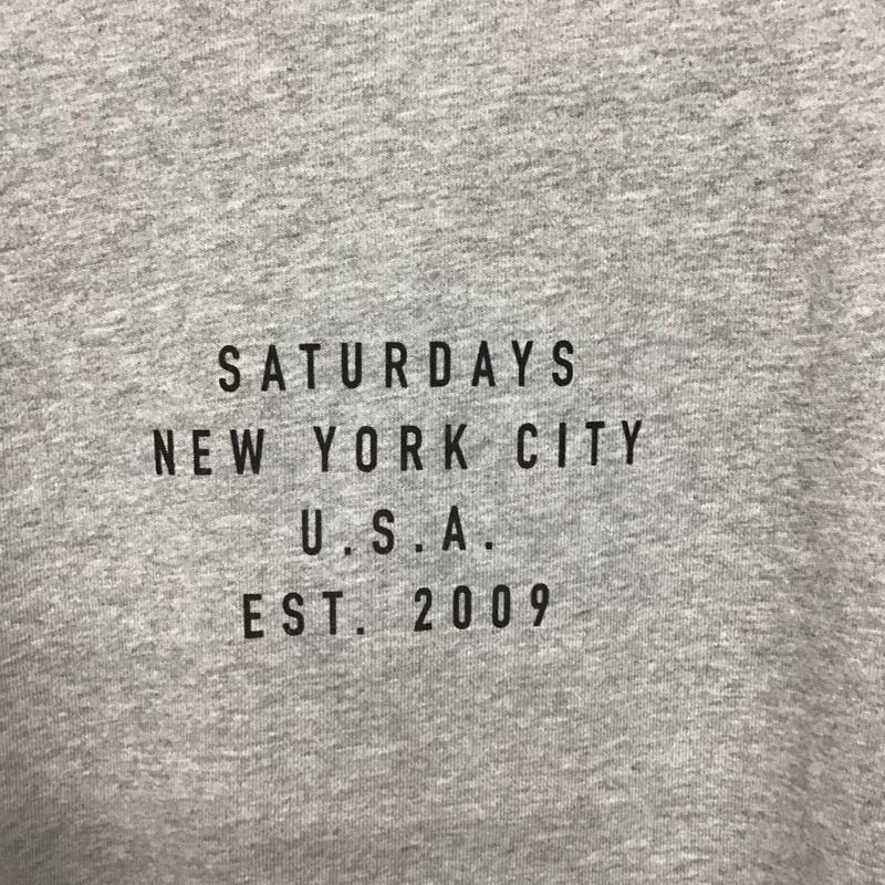 サタデーズサーフニューヨークシティー SATURDAYS SURF NYC トレーナー 長袖 長袖トレーナー スウェット クルーネック プルオーバー S ロゴ、文字 灰 / グレー /  メンズ USED 古着 中古 10147585