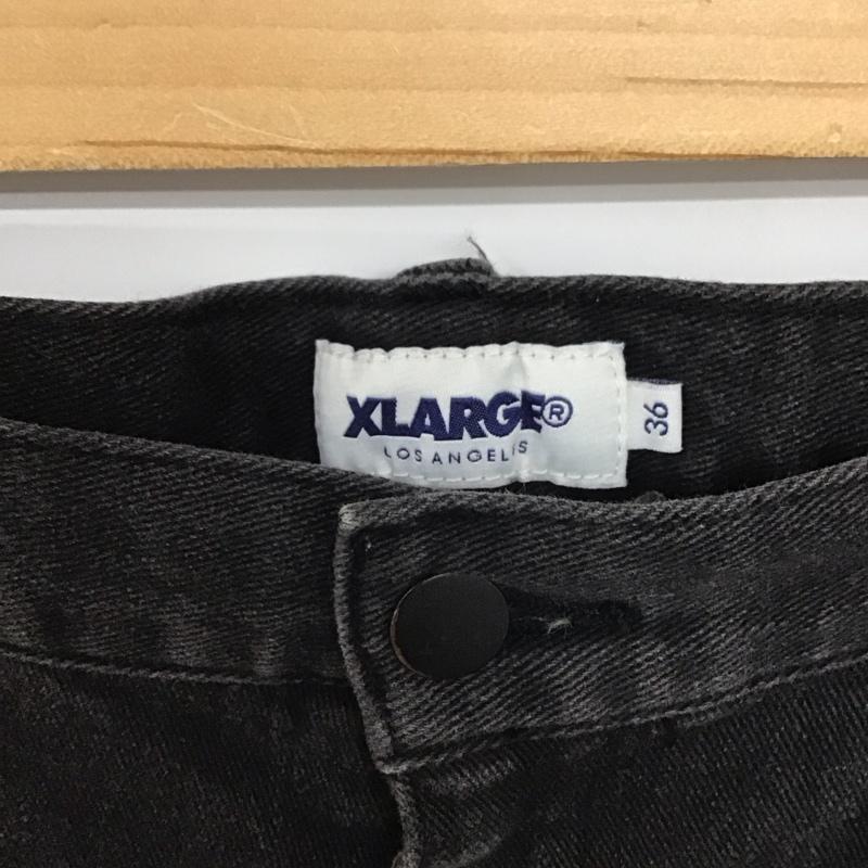 エクストララージ XLARGE パンツ デニム、ジーンズ デニムパンツ スリムパンツ カジュアルパンツ ストレッチパンツ 36 無地 黒 / ブラック /  メンズ USED 古着 中古 10147606