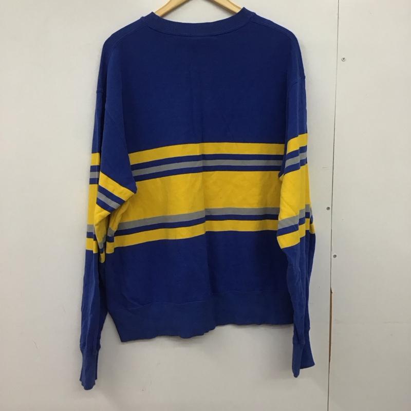 リー Lee トレーナー 長袖 長袖トレーナー スウェット クルーネック プルオーバー XL ロゴ、文字 青 / ブルー /  メンズ USED 古着 中古 10147617