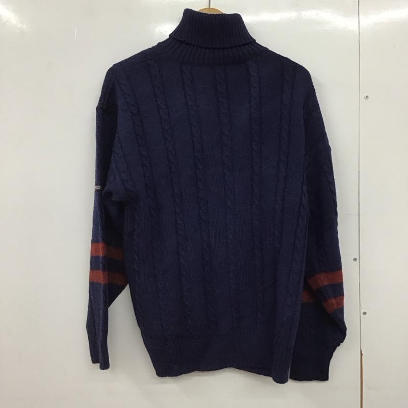ヘリーハンセン HELLY HANSEN ニット、セーター 長袖 長袖ニットカットソー タートルネック セーター M  紺 / ネイビー /  メンズ USED 古着 中古 10147622