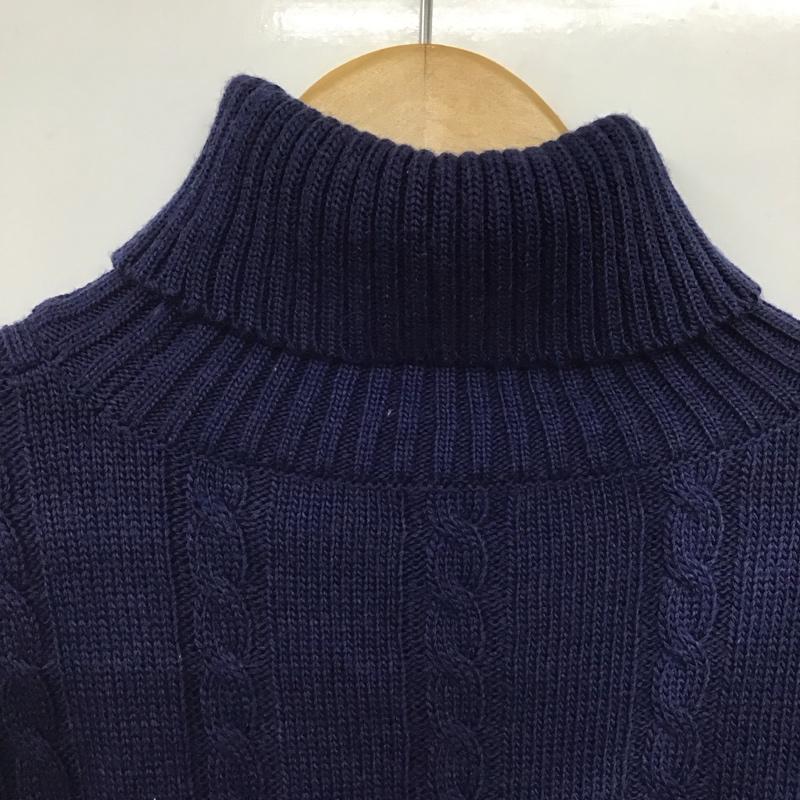 ヘリーハンセン HELLY HANSEN ニット、セーター 長袖 長袖ニットカットソー タートルネック セーター M  紺 / ネイビー /  メンズ USED 古着 中古 10147622