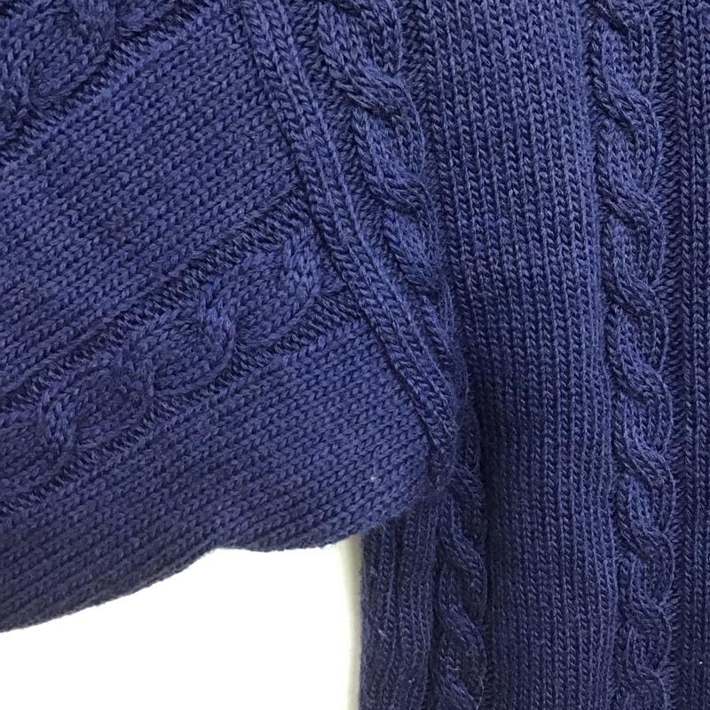 ヘリーハンセン HELLY HANSEN ニット、セーター 長袖 長袖ニットカットソー タートルネック セーター M  紺 / ネイビー /  メンズ USED 古着 中古 10147622