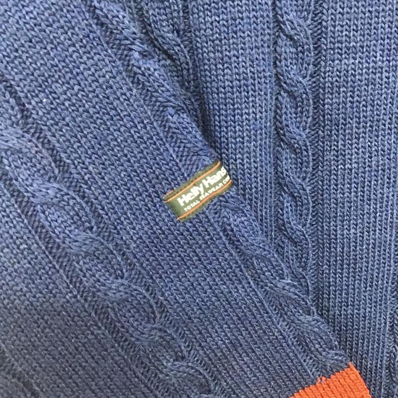 ヘリーハンセン HELLY HANSEN ニット、セーター 長袖 長袖ニットカットソー タートルネック セーター M  紺 / ネイビー /  メンズ USED 古着 中古 10147622