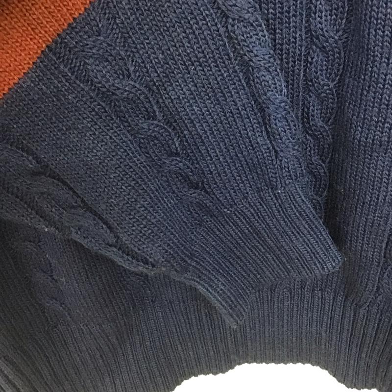 ヘリーハンセン HELLY HANSEN ニット、セーター 長袖 長袖ニットカットソー タートルネック セーター M  紺 / ネイビー /  メンズ USED 古着 中古 10147622