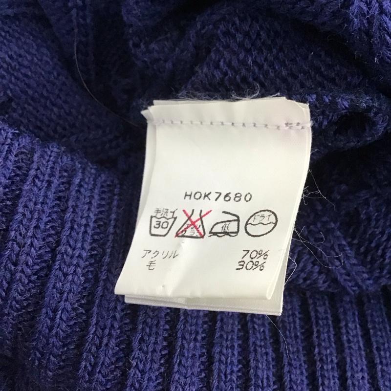 ヘリーハンセン HELLY HANSEN ニット、セーター 長袖 長袖ニットカットソー タートルネック セーター M  紺 / ネイビー /  メンズ USED 古着 中古 10147622