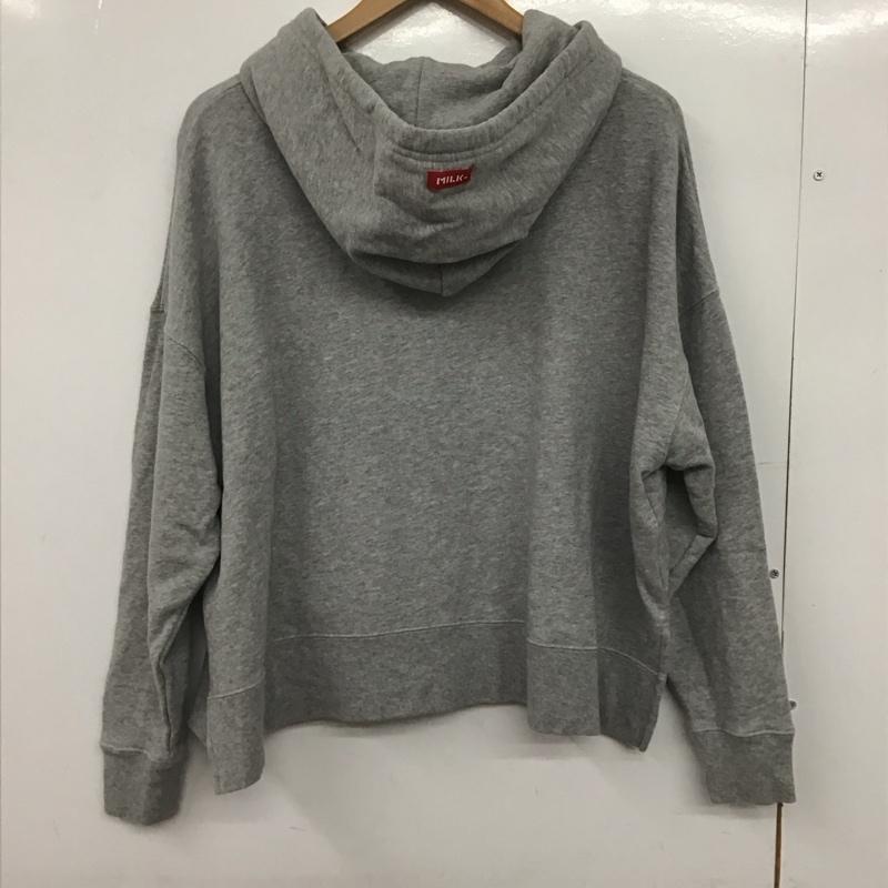 ミルクフェド MILKFED. パーカー 長袖 長袖パーカー プルオーバーパーカー スウェット ONE SIZE 無地 灰 / グレー /  レディース USED 古着 中古 10147629