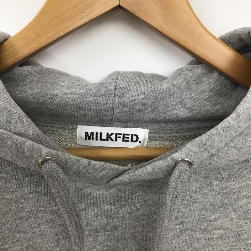 ミルクフェド MILKFED. パーカー 長袖 長袖パーカー プルオーバーパーカー スウェット ONE SIZE 無地 灰 / グレー /  レディース USED 古着 中古 10147629