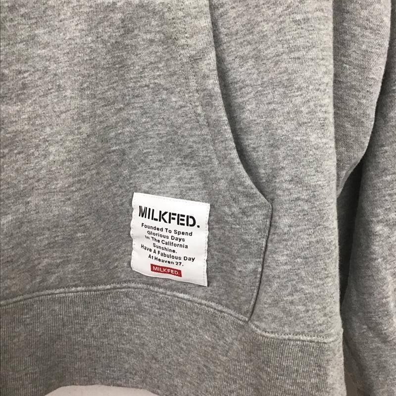 ミルクフェド MILKFED. パーカー 長袖 長袖パーカー プルオーバーパーカー スウェット ONE SIZE 無地 灰 / グレー /  レディース USED 古着 中古 10147629