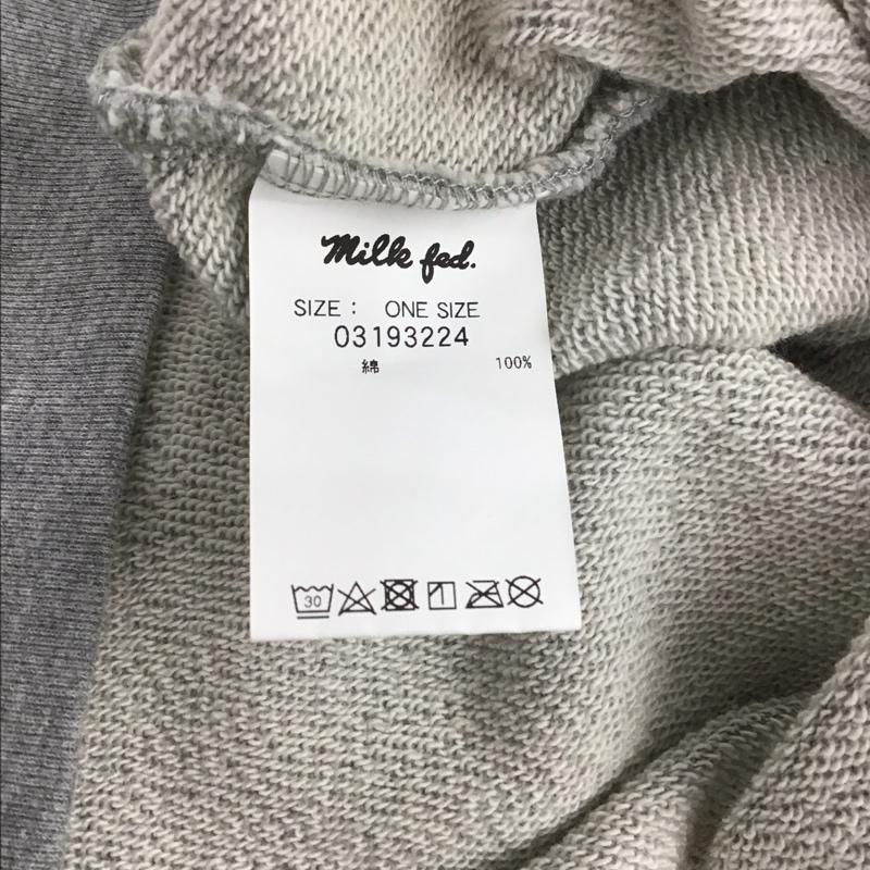 ミルクフェド MILKFED. パーカー 長袖 長袖パーカー プルオーバーパーカー スウェット ONE SIZE 無地 灰 / グレー /  レディース USED 古着 中古 10147629