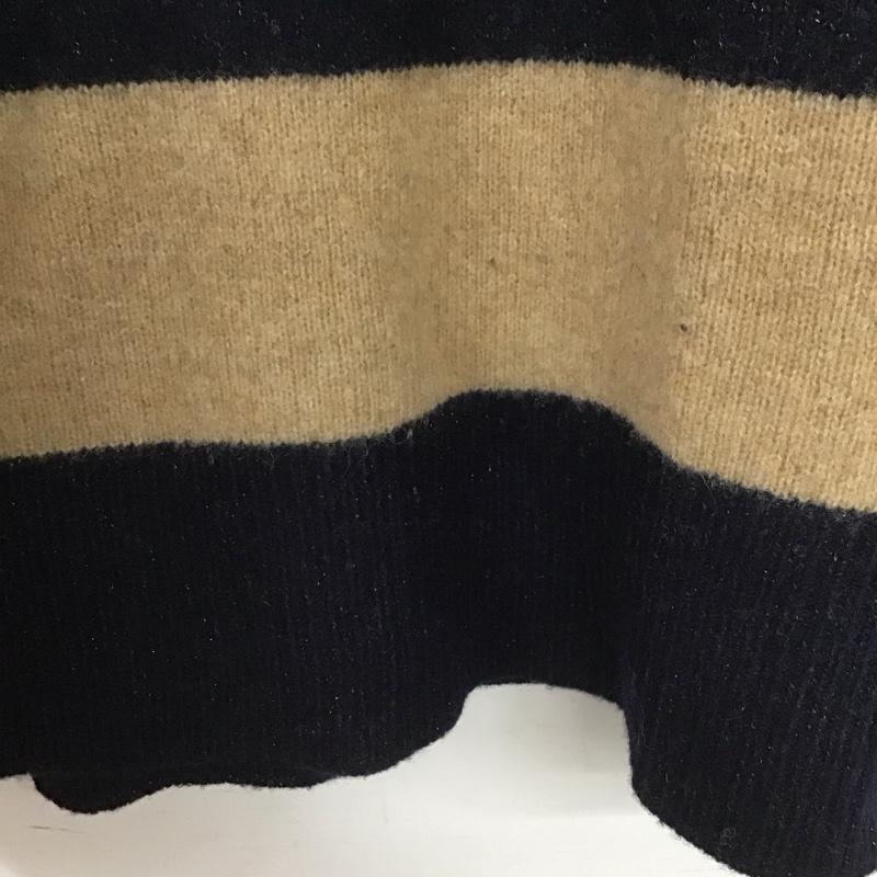 ミラオーウェン Mila Owen ニット、セーター 長袖 長袖ニット カラーニットカットソー プルオーバー ONE SIZE ボーダー柄 キャメル / キャメル / X 紺 / ネイビー /  レディース USED 古着 中古 10147645