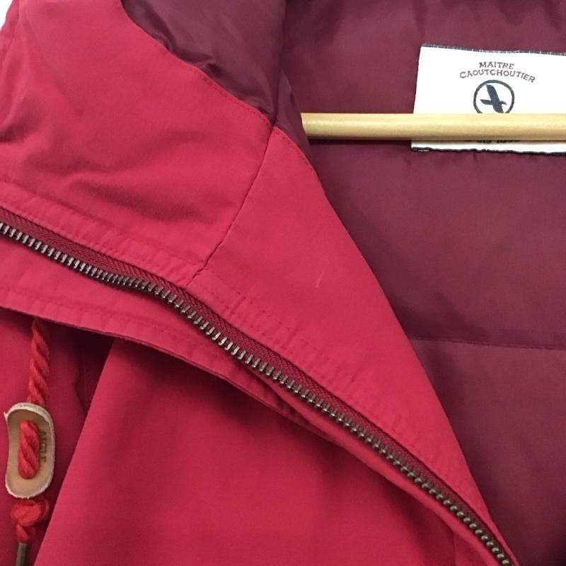 エーグル AIGLE ジャケット、上着 ジャンパー、ブルゾン ジップアップジャケット アウター パーカージャケット 36 無地 赤 / レッド /  レディース USED 古着 中古 10147646