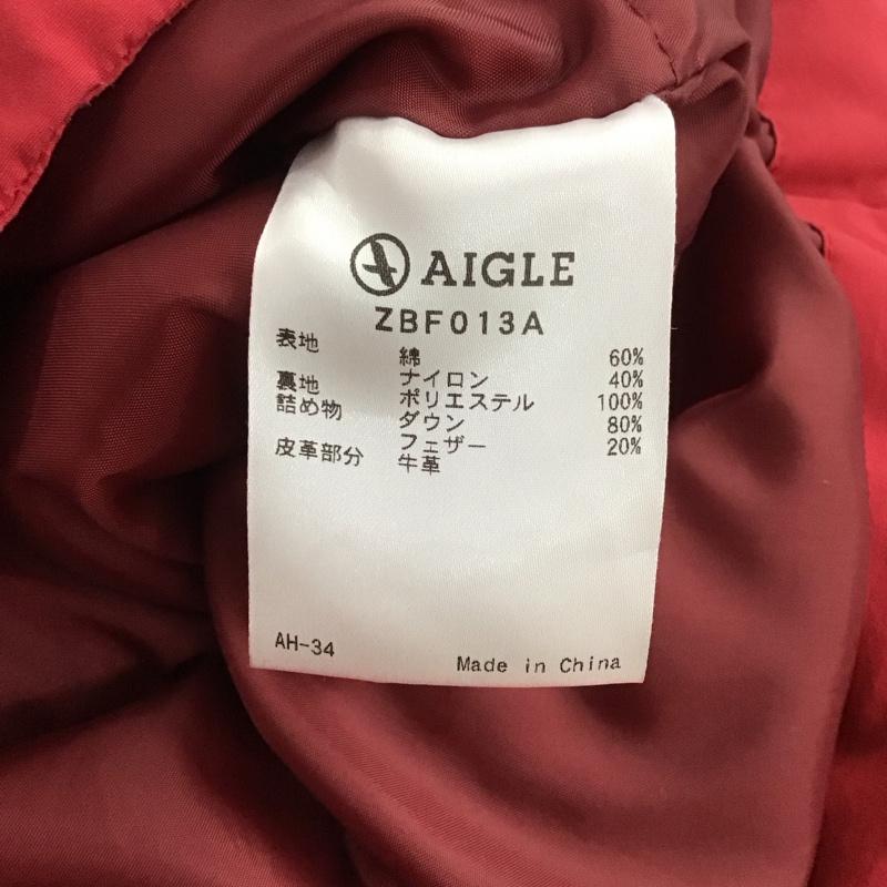 エーグル AIGLE ジャケット、上着 ジャンパー、ブルゾン ジップアップジャケット アウター パーカージャケット 36 無地 赤 / レッド /  レディース USED 古着 中古 10147646