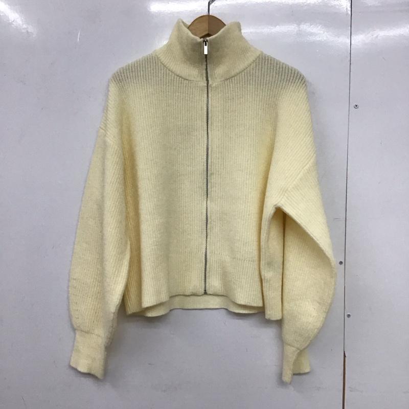 アメリカンホリック AMERICAN HOLIC ニット、セーター 長袖 長袖ニットカットソー スタンドネック セーター ジップアップ L 無地 アイボリー / アイボリー /  レディース USED 古着 中古 10147679