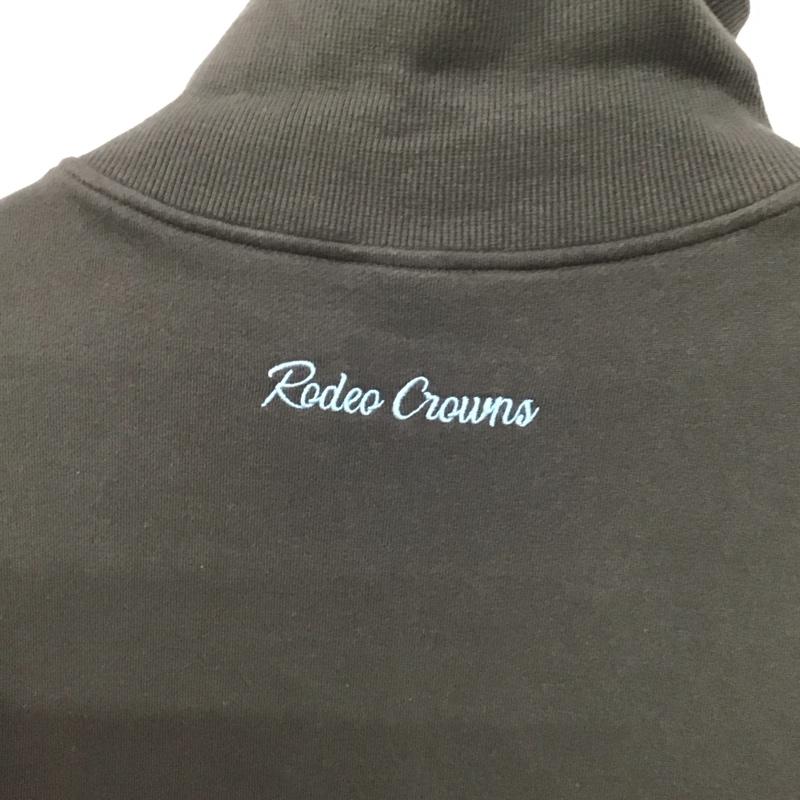 ロデオクラウンズ Rodeo Crowns トレーナー 長袖 長袖トレーナー ジップアップネック プルオーバー FREE ロゴ、文字 ダークグレー / ダークグレー /  レディース USED 古着 中古 10147699