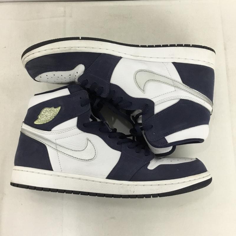ナイキ NIKE スニーカー スニーカー DC1788-100 AIR JORDAN 1 HIGH OG CO JP 28.5cm 箱有 28.5cm ロゴ、文字 白 / ホワイト / X 紺 / ネイビー /  メンズ USED 古着 中古 10147711