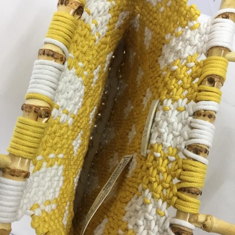 ザラ ZARA トートバッグ トートバッグ 6457 710 090  白 / ホワイト / X 黄 / イエロー /  レディース USED 古着 中古 10147725