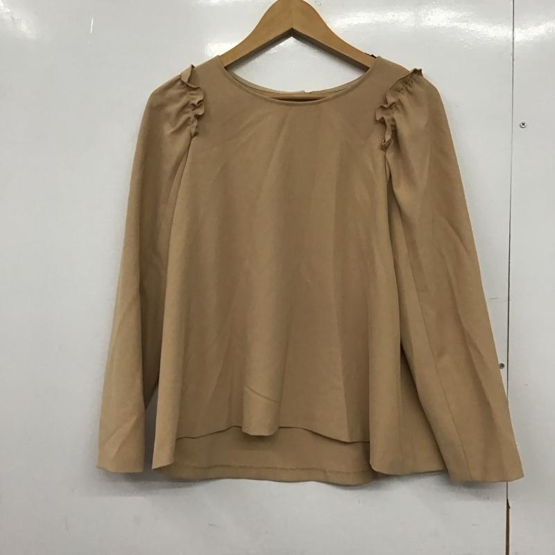 シップス SHIPS カットソー 長袖 311-05-0002 肩フリル 38 無地 ベージュ / ベージュ /  レディース USED 古着 中古 10147734