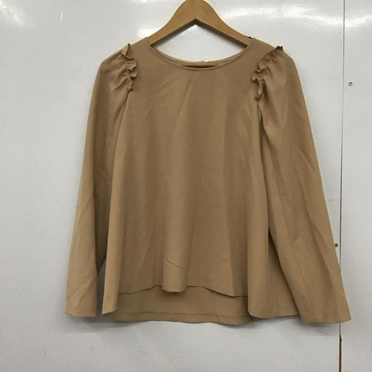 シップス SHIPS カットソー 長袖 311-05-0002 肩フリル 38 無地 ベージュ / ベージュ /  レディース USED 古着 中古 10147734