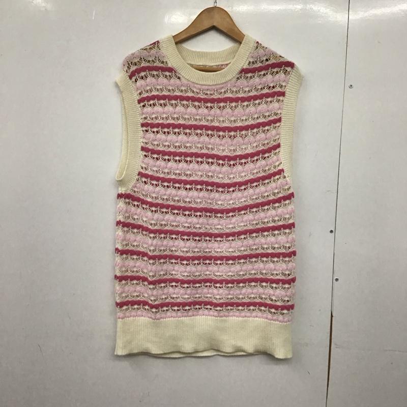 センスオブプレイスバイアーバンリサーチ SENSE OF PLACE by URBAN RESEARCH ベスト ベスト AH25-22B107 カラフルスカシアミニットベスト HEYUMM ONE SIZE  オフホワイト / オフホワイト / X 桃 / ピンク /  レディース USED 古着 中古 10147736