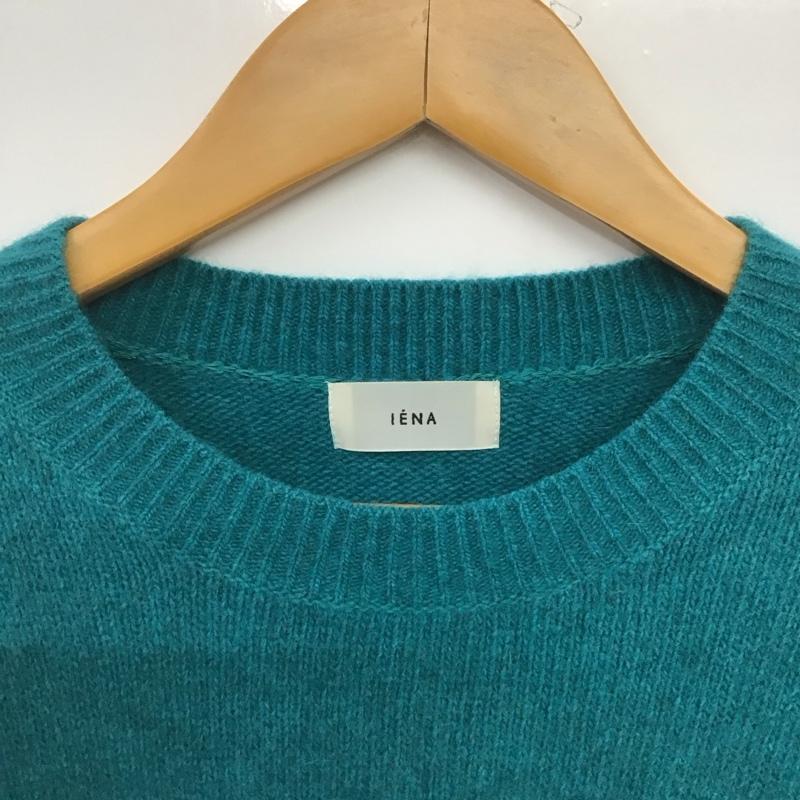 イエナ IENA ニット、セーター 長袖 21-080-900-3380-4-0 クルーネック ロゴ、文字 緑 / グリーン /  レディース USED 古着 中古 10147738