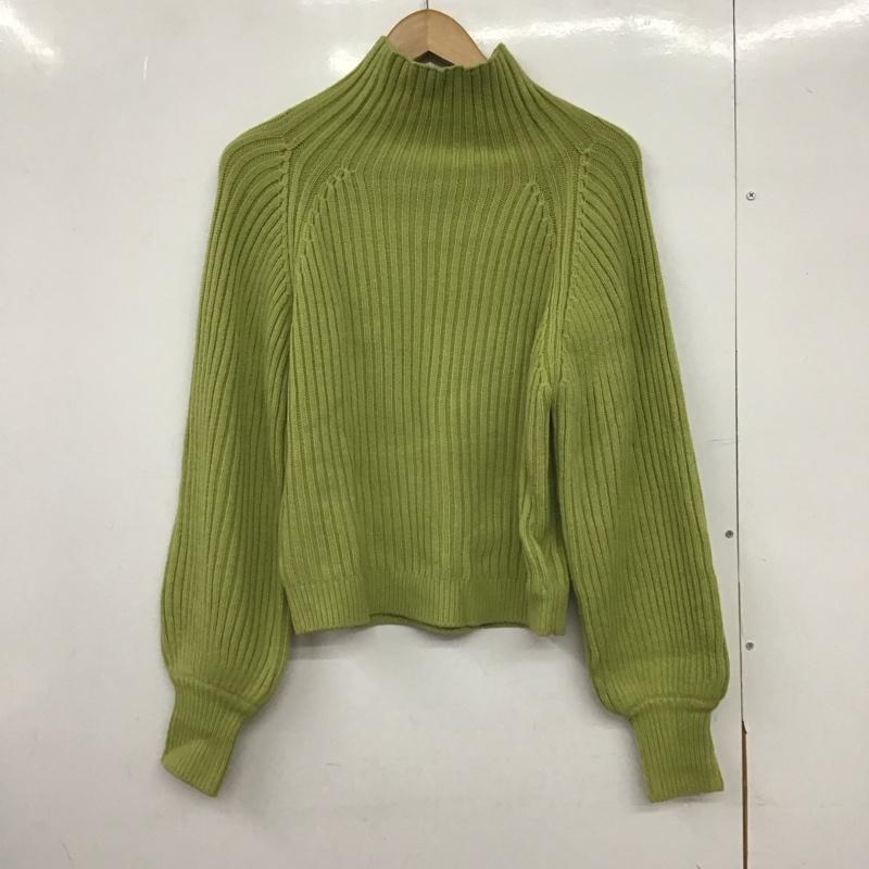 ミッシュマッシュ MISCH MASCH ニット、セーター 長袖 MO33N04 ハイネックボリュームスリーブニット ORiental TRaffic FREE 無地 黄緑 / イエローグリーン /  レディース USED 古着 中古 10147739