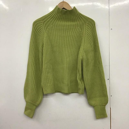 ミッシュマッシュ MISCH MASCH ニット、セーター 長袖 MO33N04 ハイネックボリュームスリーブニット ORiental TRaffic FREE 無地 黄緑 / イエローグリーン /  レディース USED 古着 中古 10147739