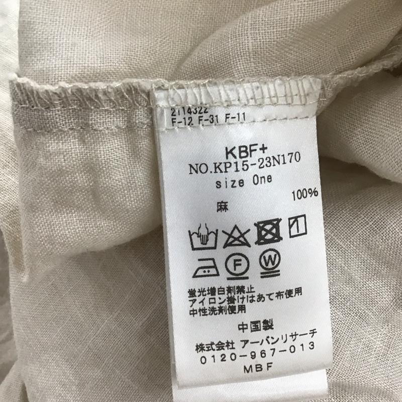 ケービーエフプラス KBF+ シャツ、ブラウス 長袖 KP15-23N170 リネン ビッグシャツ ONE SIZE 無地 ベージュ / ベージュ /  レディース USED 古着 中古 10147741