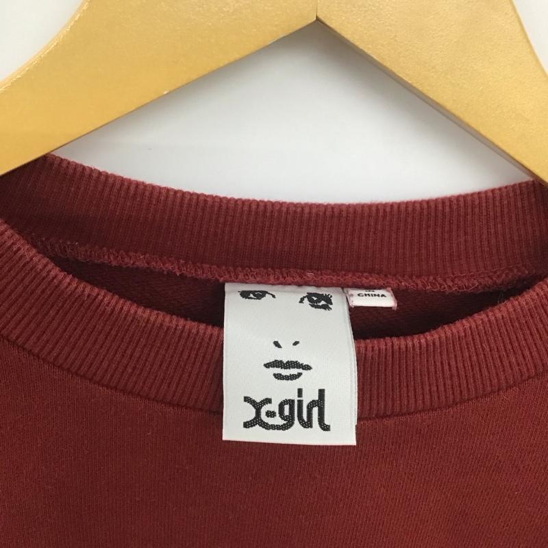 エックスガール X-girl トレーナー 長袖 05194220 2 プリント 赤 / レッド /  レディース USED 古着 中古 10147758