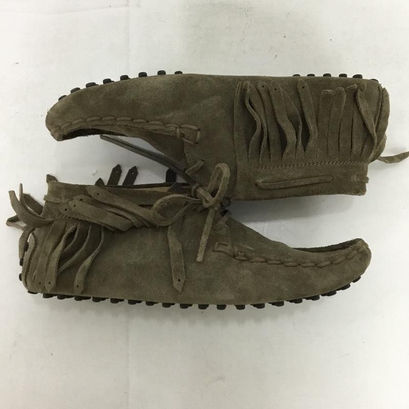 トッズ TOD S ブーツ ショートブーツ フリンジ モカシン 7 1/2 無地 灰 / グレー /  メンズ USED 古着 中古 10147765
