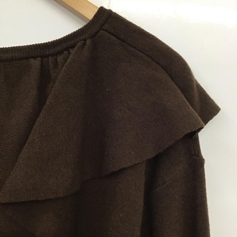 ローリーズファーム LOWRYS FARM ニット、セーター 長袖 FREE 無地 茶 / ブラウン /  レディース USED 古着 中古 10147768